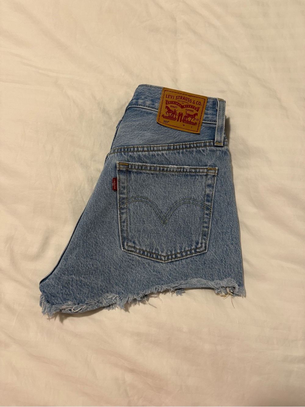 Levi's Light Blue Denim 501 Jean Shorts